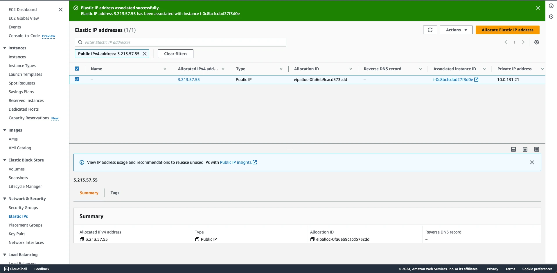 AWS - Elastic IP Services