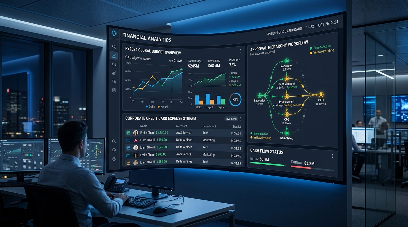 Billcostro enterprise financial command dashboard and approval workflows
